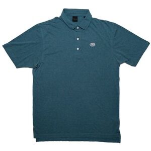 DUNNING GOLF Short Sleeve Polo Shirt Grand Cypress Poly Cotton Blend Green Large